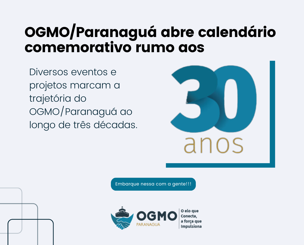 Rumo aos 30 anos!